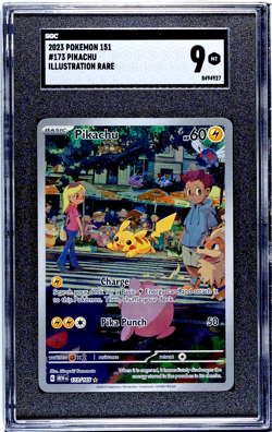Pikachu Illustration Rare Pokemon S&V 151 IR #173 / 165 SGC 9 Mint (English) - Image 1