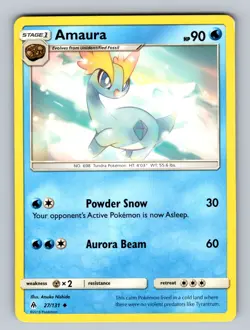 Amaura 27/131 Uncommon SM - Forbidden Light NM - LP Pokemon TCG - Image 1