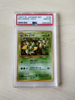 Pokemon Bellossom Japanese Neo Genesis No. 182 PSA 10 Gem Mint Holo - Image 1