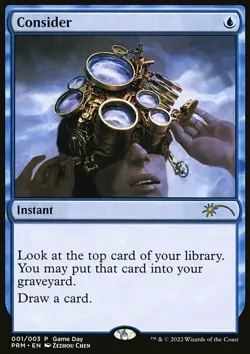 MTG Magic the Gathering Consider (1/4) Wizards Play Network 2022 LP - Image 1