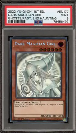 Yu-Gi-Oh! Dark Magician Girl Ghost/Past 2 1st Ed Ghost Rare GFP2-EN177 PSA 9 - Image 1
