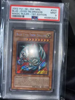 Blue Eyes Toon Dragon Psa 9 1st Edition Magic Ruler Yugioh 2002 MRL - Image 1
