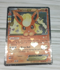 Pokemon Flareon EX Full Art Holo Ultra Rare RC6/RC32 Generations Radiant Card - Image 3