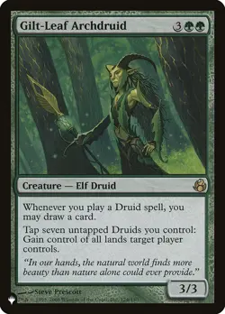 MTG Magic the Gathering Gilt-Leaf Archdruid (785/1104) The List NM - Image 1