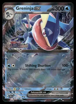 Pokemon Cards Greninja ex 41/142 STAMPED Stellar Crown Double Rare NM - Image 1