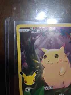 Pikachu 5/25 Pokemon Celebrations 25th Anniversary Set Full Art Card - Image 2