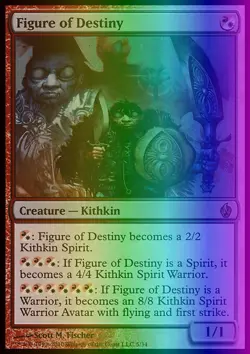 MTG Magic the Gathering Figure of Destiny (5/34) PDS Fire & Lightning LP FOIL - Image 1