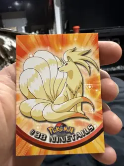 Ninetales 38 Topps TV Animation Blue Logo Pokemon Card Regular Nm - Image 1