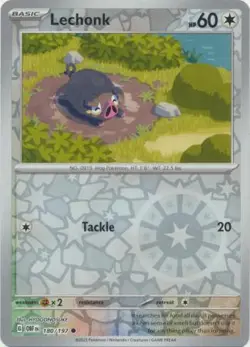 Lechonk 180/197 Reverse Holo | Obsidian Flames | Pokemon Card - Image 1