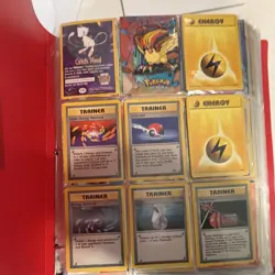 Vintage WotC Pokemon Card Binder 1999-2000 Base Jungle Fossil No Holos LP/NM - Image 3