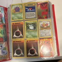 Vintage WotC Pokemon Card Binder 1999-2000 Base Jungle Fossil No Holos LP/NM - Image 5