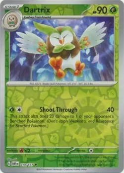 Dartrix 14/197 Reverse Holo | Obsidian Flames | Pokemon Card - Image 1