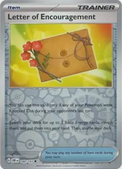 Letter of Encouragement 189/197 Reverse Holo | Obsidian Flames | Pokemon Card - Image 1