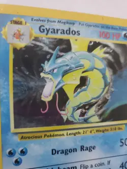 Gyarados Base Set Holo Fossil Pokemon Card WOTC - Image 2