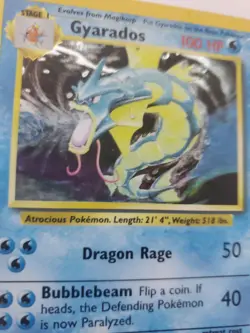Gyarados Base Set Holo Fossil Pokemon Card WOTC - Image 3