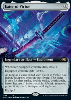 MTG Magic the Gathering Eater of Virtue (496/572) Kamigawa Neon Dynasty LP - Image 1