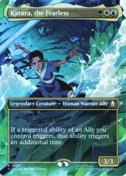 Katara, the Fearless (Borderless) FOIL 305 TLA Avatar: The Last Airbender NM - Image 1