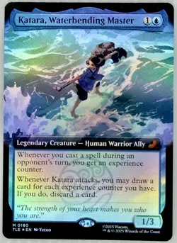 Katara, Waterbending Master Extended Art Foil MTG Avatar Mythic 180 NM X1 - Image 1