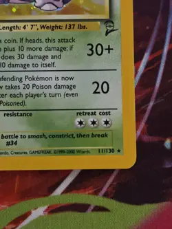 Pokemon TCG 2000 - Nidoking Holo Rare Card - 11/102 Base Set 2 Unlimited - Image 5