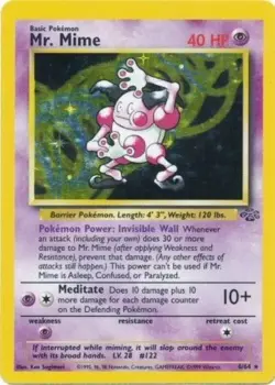 Pokemon TCG - Mr. Mime - 6/64 - Holo Unlimited - Jungle Unlimited [Light Play] - Image 1