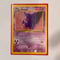 Gengar Fossil 20/62 Pokemon TCG Non Holo Rare Unlimited WOTC Vintage 1999 LP - Image 1