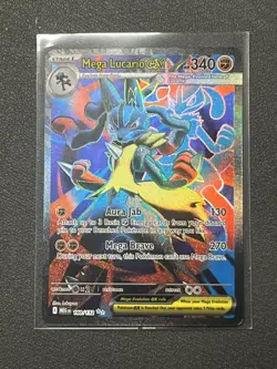 Mega Lucario ex 160/132 ME01: Mega Evolution - Ultra Rare Pokemon TCG - NM HOLO - Image 1