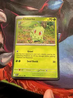 Chikorita 008/217 Common ME: Ascended Heroes Pokemon Cosmos Holo NM - Image 1