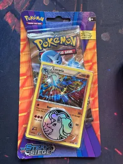 Pokemon TCG XY Steam Siege Checklane Blister - Lucario Black Star Promo - Sealed - Image 1