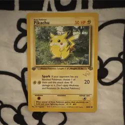 Pokemon Pikachu Jungle 60/64 50 HP 1st edition W STAMPED 1999-2000 English - Image 1