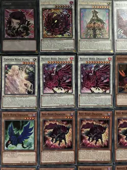 YuGiOh Black Rose Dragon Synchro Plant Deck & Secret Rare Chibi Token+Extra Deck - Image 2