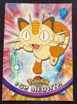 Meowth #52 Topps Series 1 Blue Back Card Non Holo LP - Image 1