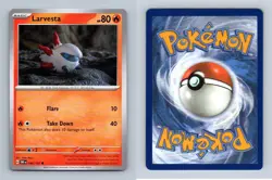 Larvesta #40/197 SV Obsidian Flames Common Pokemon 2023 TCG Card - Image 1
