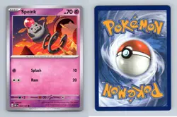 Spoink #90/197 SV Obsidian Flames Common Pokemon 2023 TCG Card - Image 1