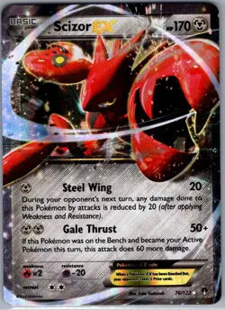 Scizor EX 76/122 XY - BREAKpoint - Pokemon Card - NM - Image 1