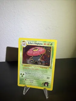 Pokemon TCG Erika's Vileplume Gym Heroes Holo Card 5/132 Vintage Swirl 🌀 MP/HP - Image 1