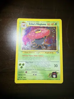 Pokemon TCG Erika's Vileplume Gym Heroes Holo Card 5/132 Vintage Swirl 🌀 MP/HP - Image 5