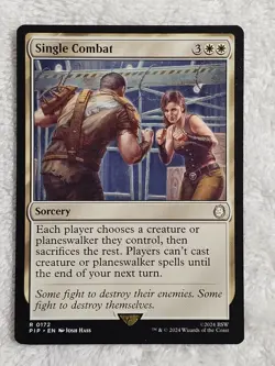 MTG Single Combat #172 Universes Beyond: Fallout Magic Card Rare NM - Image 1