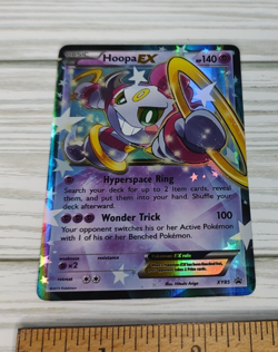 Pokemon TCG Hoopa EX Black Star Promo XY85 Ultra Rare Holo Card Trading - Image 1