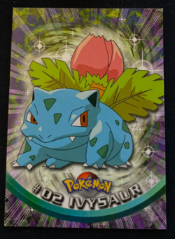 Ivysaur #02 Topps TV Animation Edition Blue Label Pokemon Card LP - Image 1