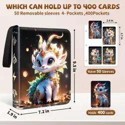 Card Binder for Pokemon Cards 4 pocket 400 Pocket Trading Card Holder Album Book - Image 2