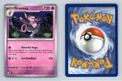 Grumpig #91/197 SV Obsidian Flames Uncommon Pokemon 2023 TCG Card - Image 1