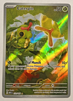 Pokemon Caterpie 172/165 Sv: Scarlet & Violet 151 Illustration Rare NM - Image 1