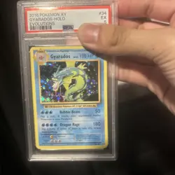 Pokemon TCG Gyarados Base Set Shadowless Holo Rare 6/102 PSA 5 English - Image 1