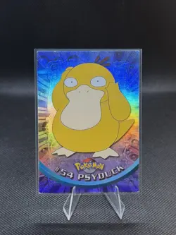 1999 Topps Pokemon Psyduck #54 RAINBOW FOIL TV Animated Series MP Condition - Image 1