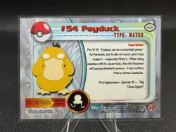 1999 Topps Pokemon Psyduck #54 RAINBOW FOIL TV Animated Series MP Condition - Image 3