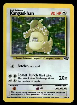 Pokemon TCG Jungle #05/64 Kangaskhan (5) LP - Image 1