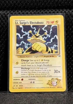Pokemon TCG: Lt. Surge's Electabuzz Gym Heroes Rare Holo #6/132 LP Year 2000 - Image 1