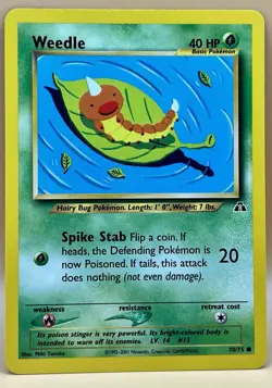 Weedle 70/75 – Neo Discovery (Common) - NM - WOTC 2001 Pokemon TCG - Image 1