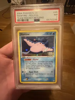 Pokemon TCG Mantine Heartgold Soulsilver 45/123 Reverse Holo Uncommon - Image 1
