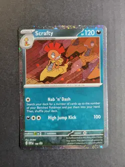 Scrafty 188 Pokemon TCG Scarlet & Violet Black Star Promo Cosmos Holo NM - Image 2